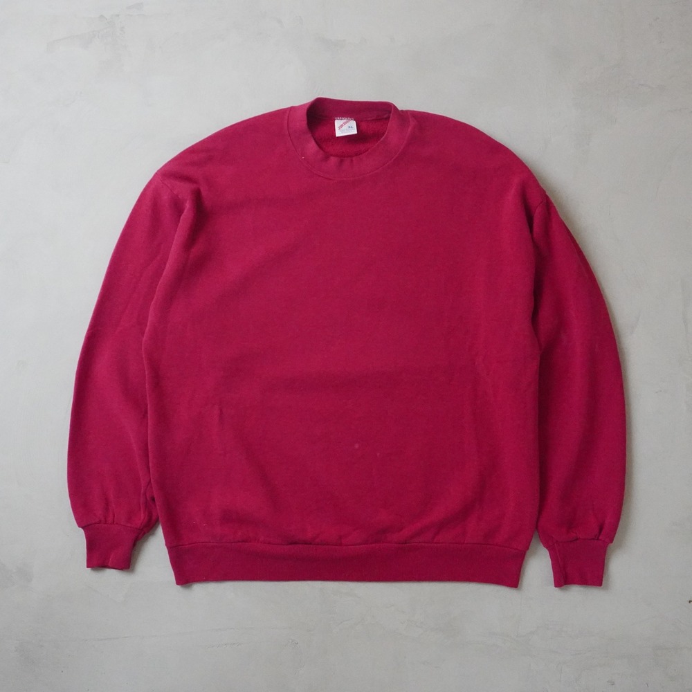 Vintage Jerzees Sweatshirt XL Mens 90s Magenta Red Blank Crewneck USA Made